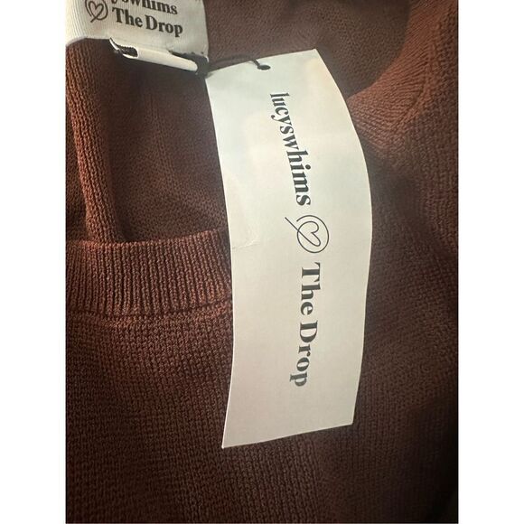 The Drop brown size large top Fitted Cutaway Racer Tank Sweater - Picture 5 of 5